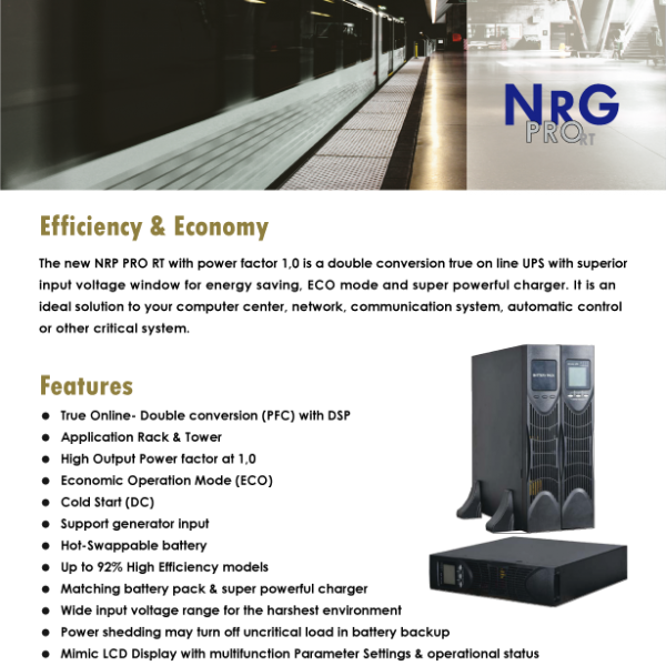 NRG PRO RT 1-10KVA pf=1 - NIGICO - UPS - ON LINE